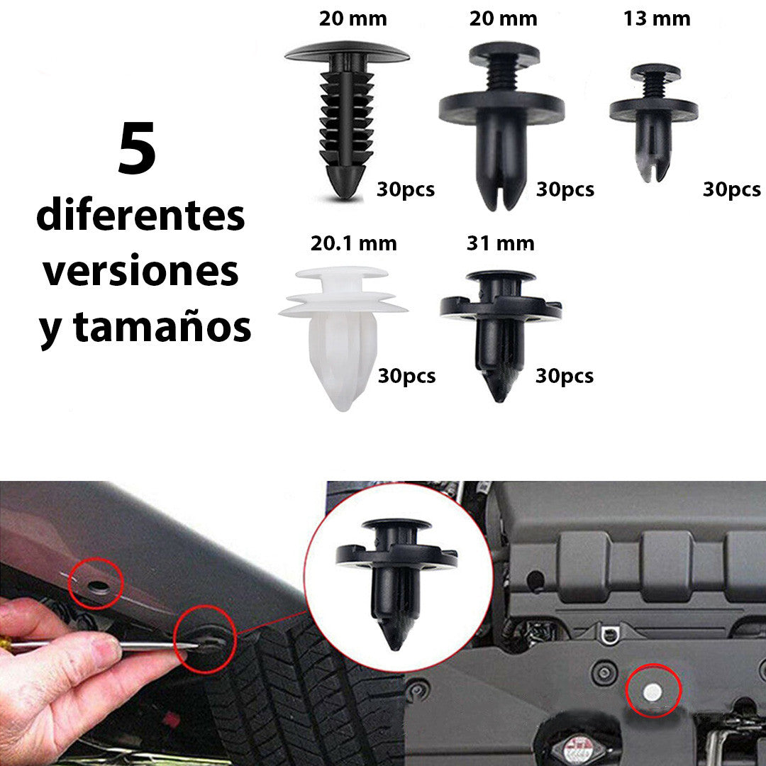 RIVETBUCKLE™ REMACHES PLASTICOS PARA CARRO